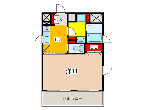 FLATINNUESHIOの物件間取画像